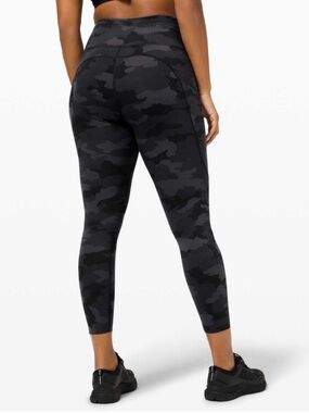 Lululemon Fast and Free High-Rise Tight Heritage Camo Deep Coal- Women’s Size 2